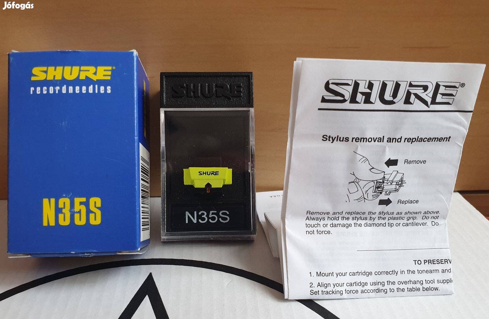 Shure N35S M35 SS35 SC35 gyári eredeti hangszedő lemezjátszó tű Új