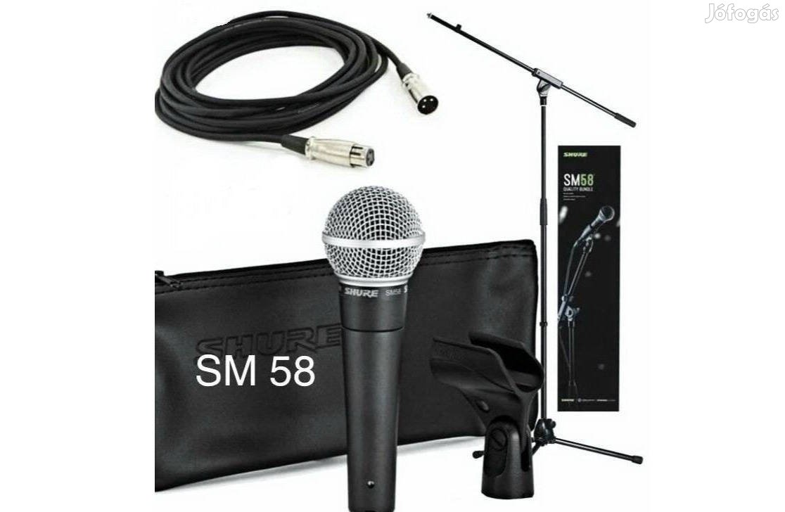 Shure SM 58 mikrofon állvánnyal és kábellel! Bp.-n