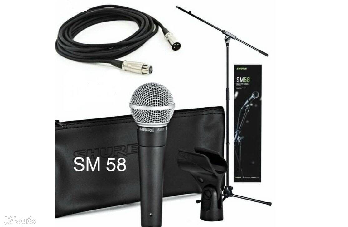 Shure SM 58 mikrófon eladó,állvánnyal,kábellel Bp.-n