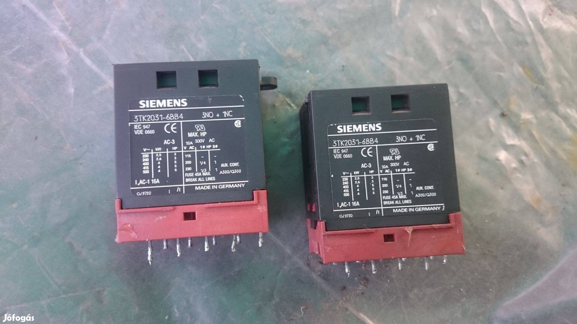 Siemens 24v/400v ipari kapcsoló, nyákra építhető relé