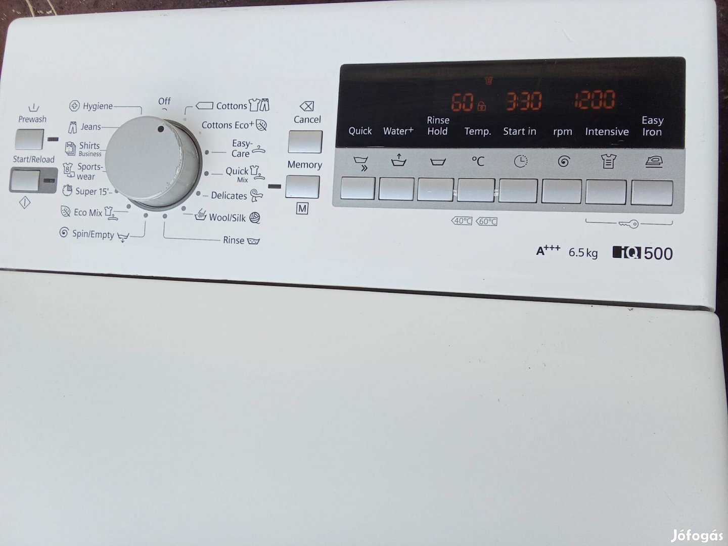 Siemens 6, 5 kg felültöltős mosógép 