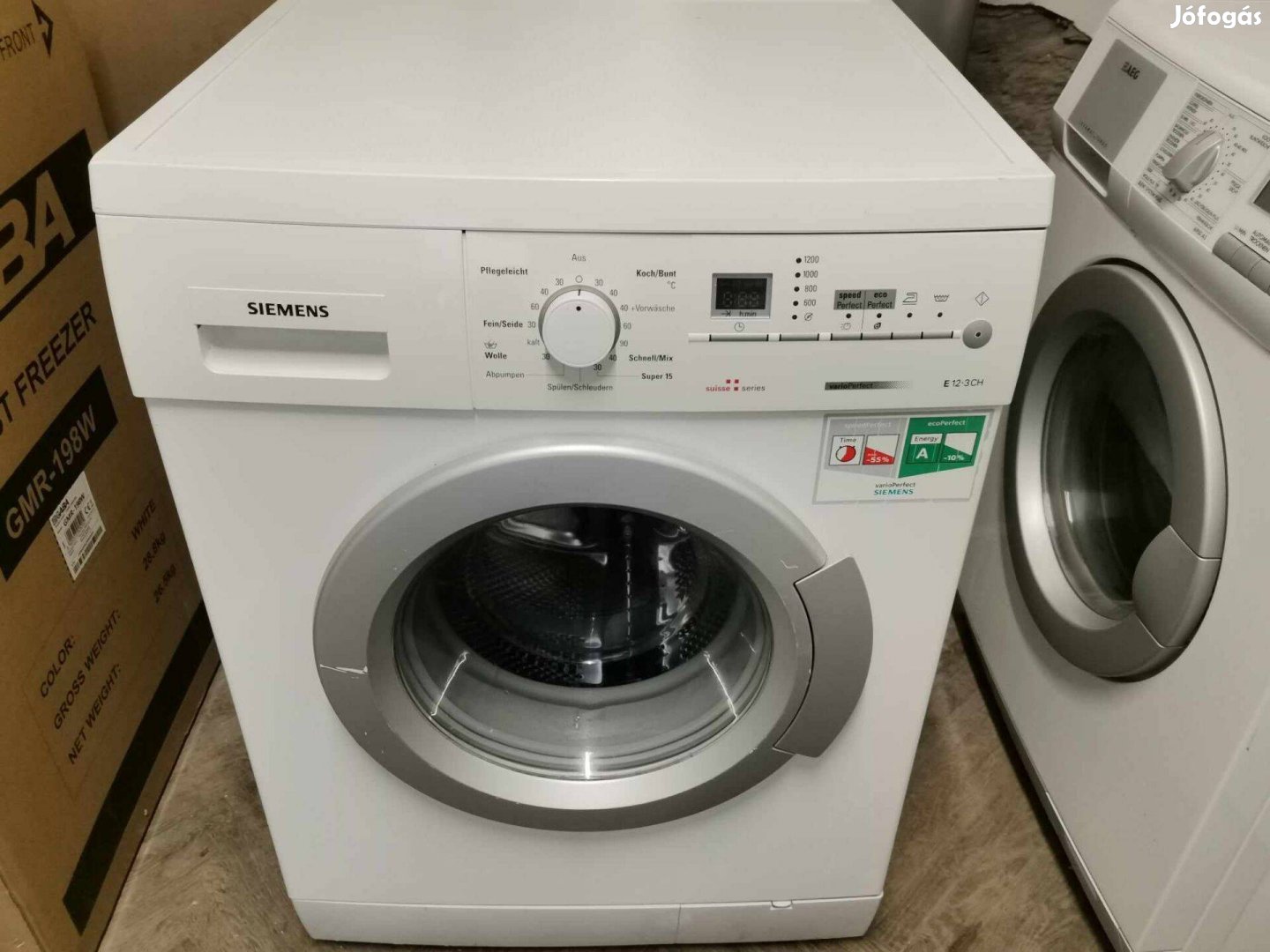 Siemens 6 kg mosógép 1400 centrifugával 6 hónap garanciával, szé