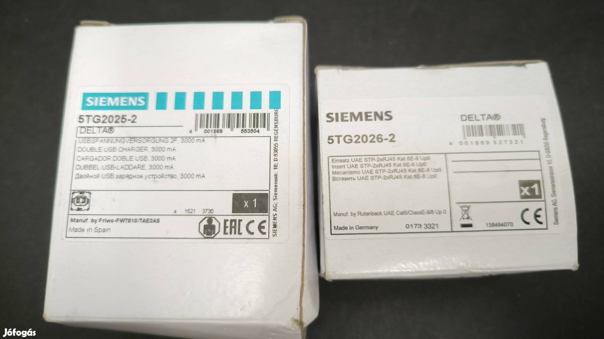 Siemens Delta villamos szerelvények USB töltő és adatátviteli aljzat 