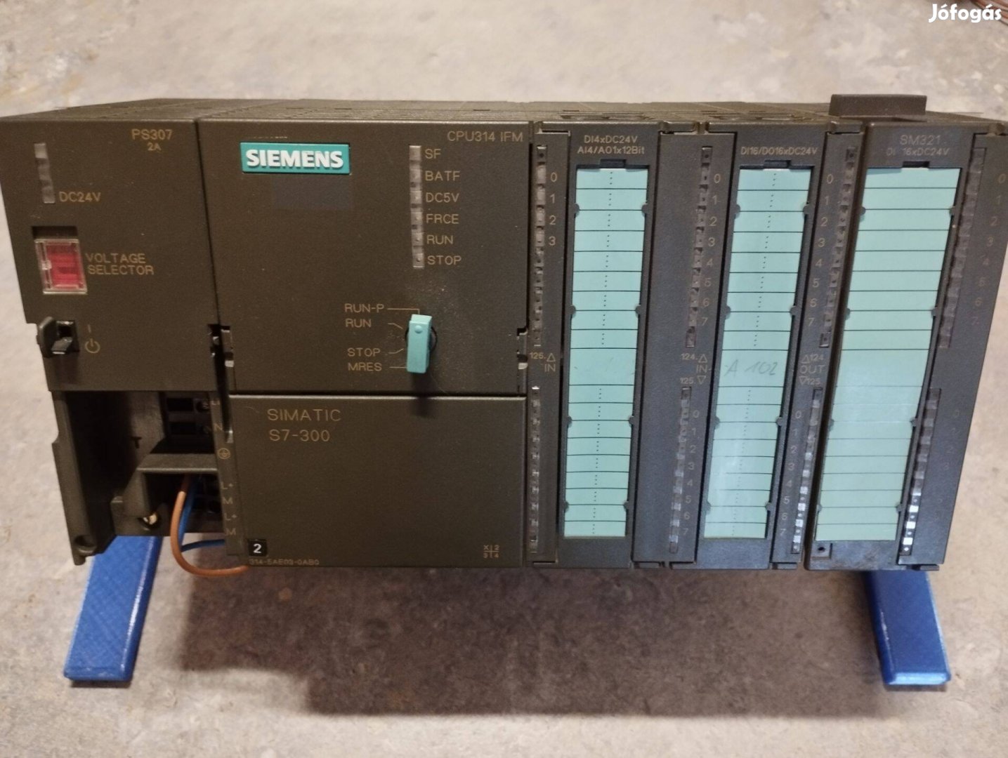 Siemens PLC S7 314 IFM konfiguráció állvánnyal