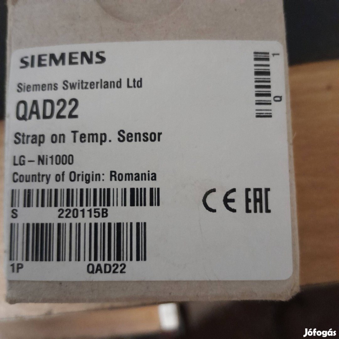 Siemens Qad22 Csőre bilincselhető érzékelő LG-Ni1000