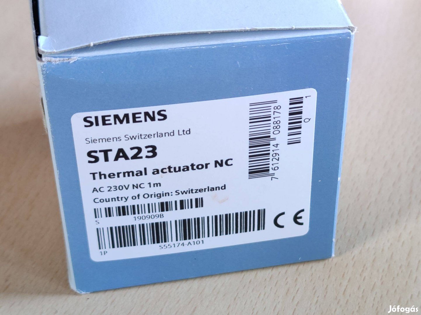 Siemens STA23 Termoelektromos szelepmozgató motor AC 230V NC