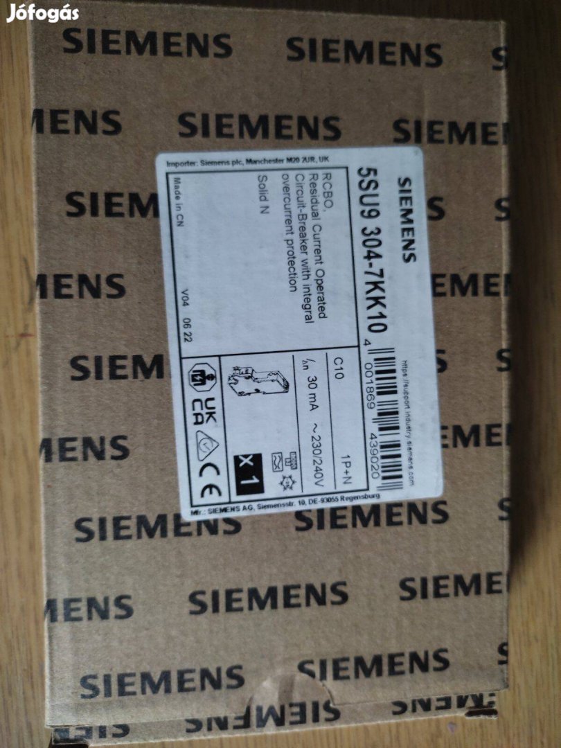 Siemens fi relés kismegszakitók C10, C16, C20, C32