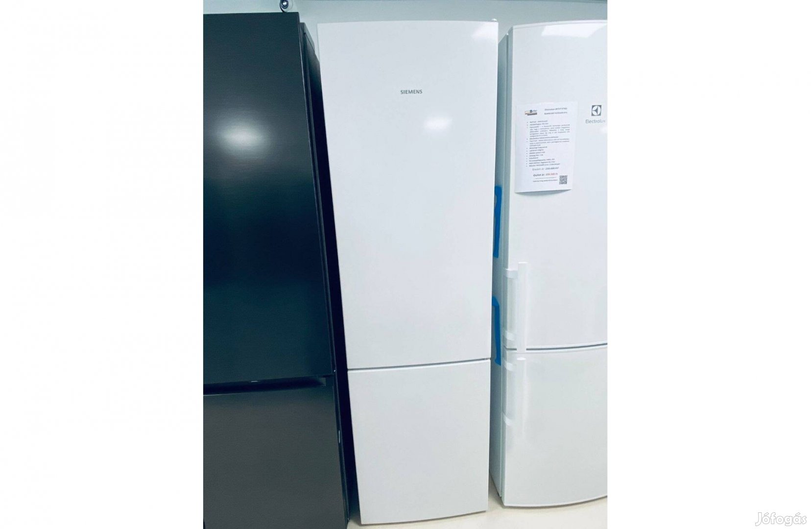 Siemens kombinált hűtőszekrény KG39Eawcb, 201 *60 cm ,343 l, C energ