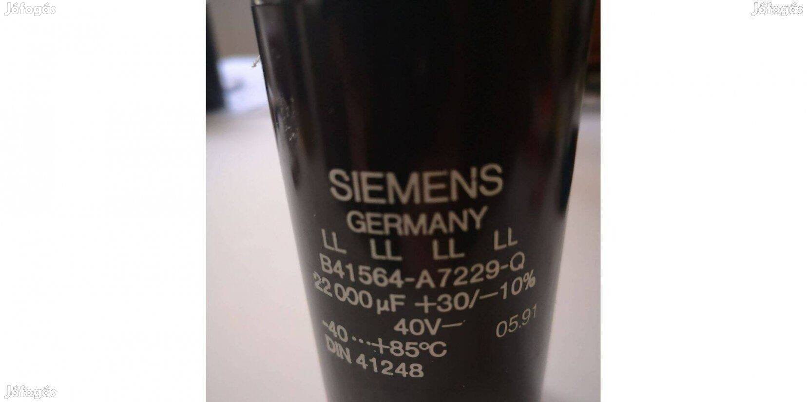 Siemens kondenzátor 22000 uF 40 v Budapesten is