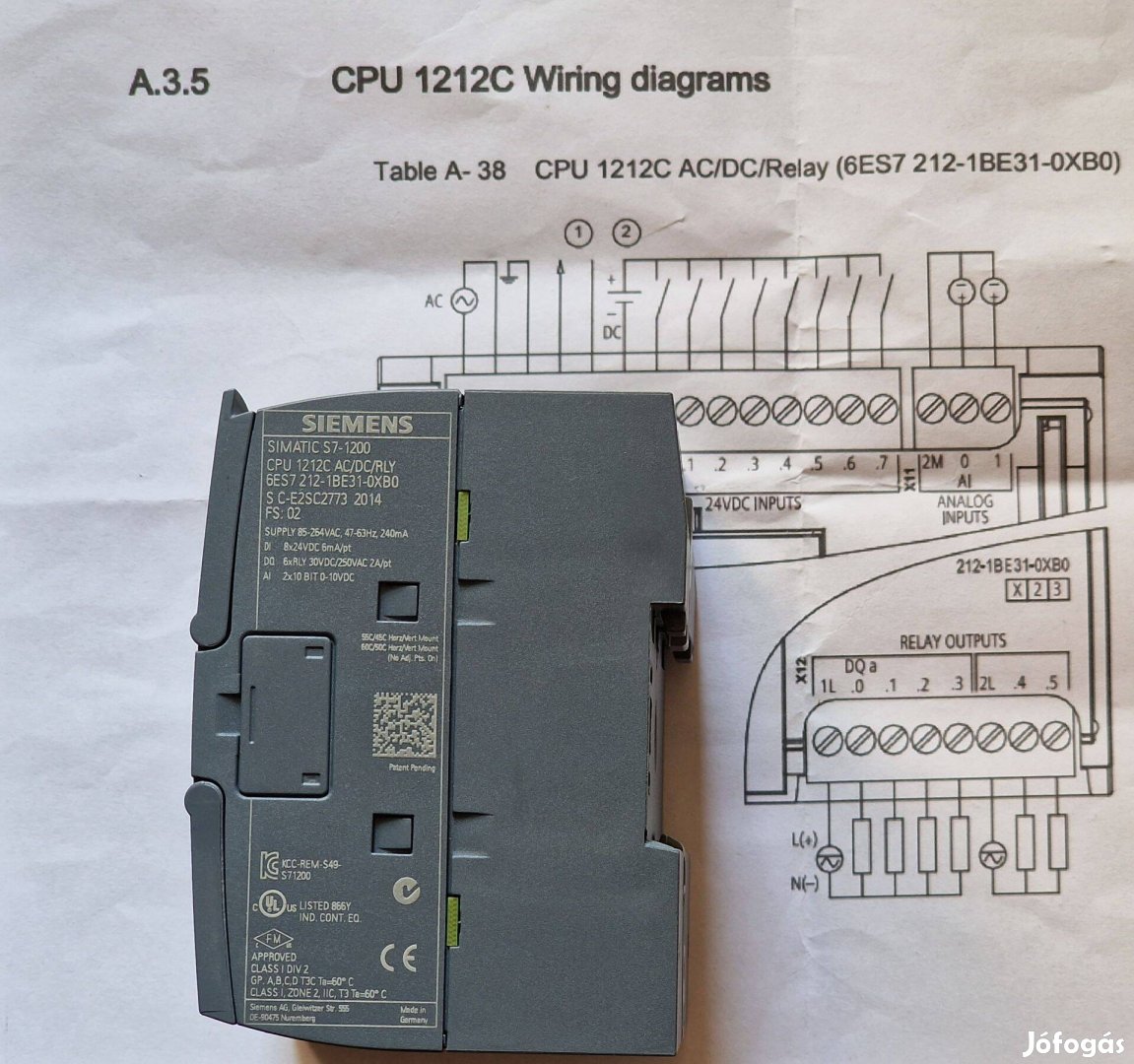 Siemens s7-1200 1212c PLC