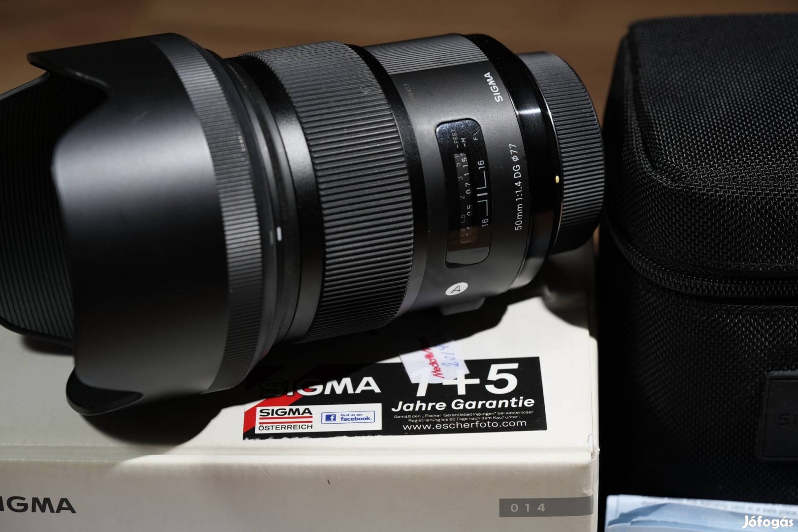 Sigma Art 50mm f1.4 Nikon vázra minden tartozékával
