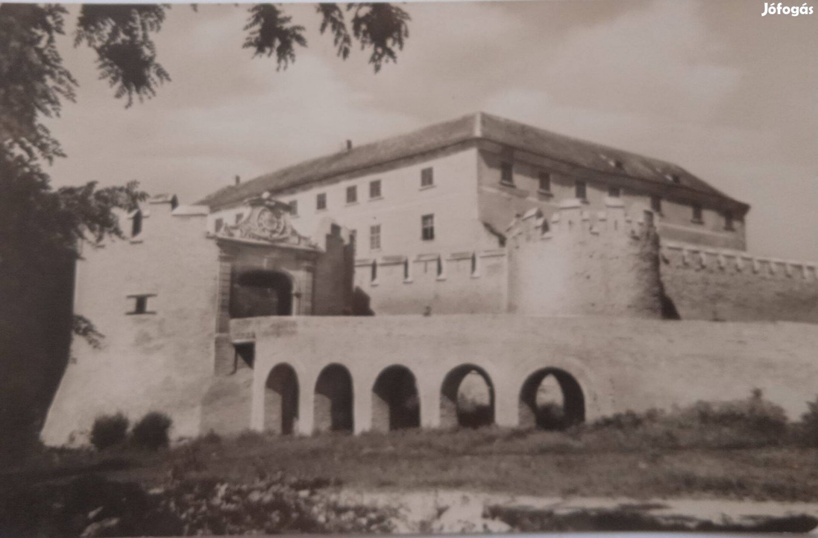 Siklós , várrészlet , posta tiszta képeslap a 60-as évekből