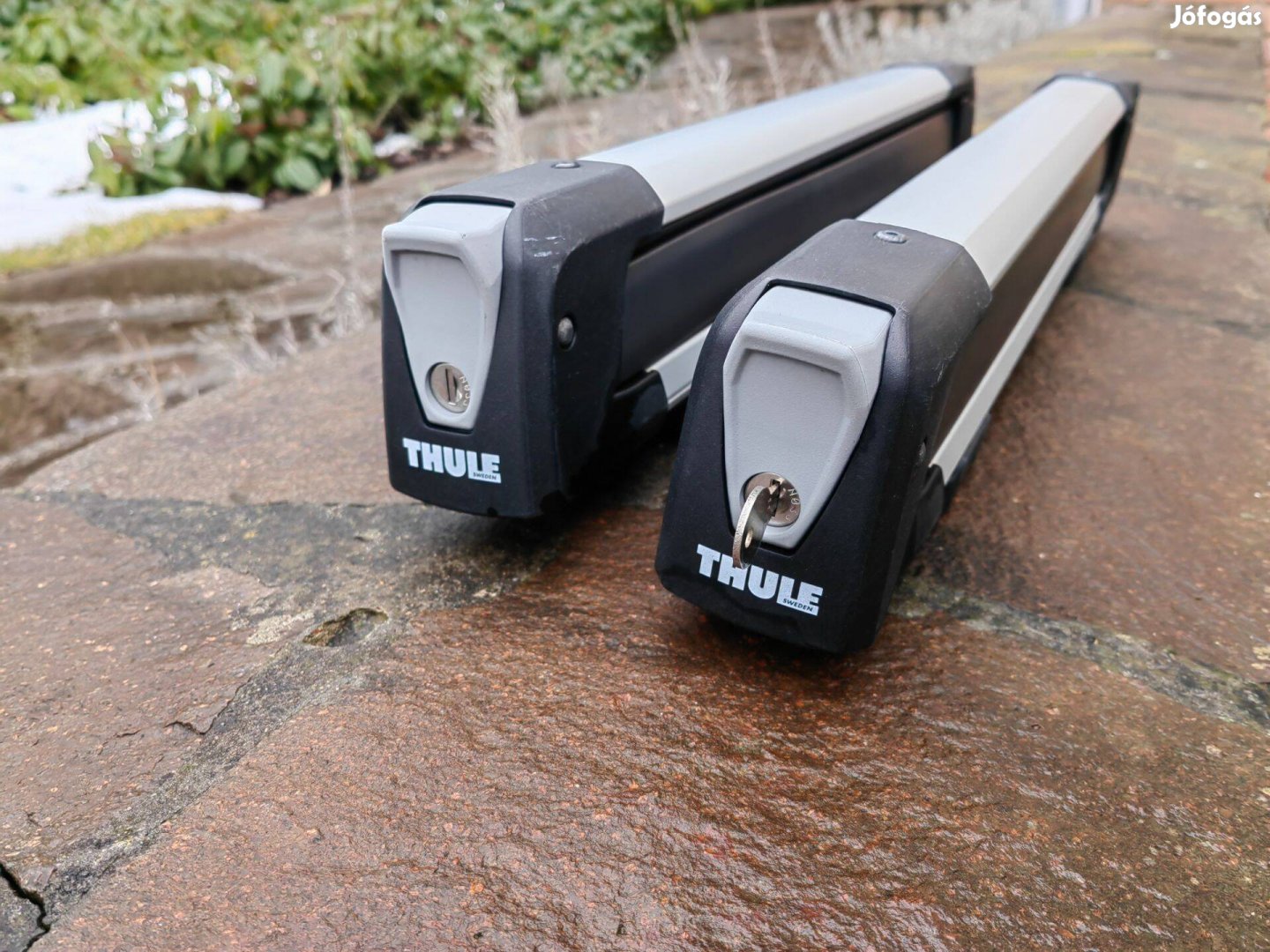 Síléctartó thule snowpack wingbar alurúdba újszerű 4pár sí