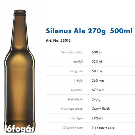 Silenus Ale 0,5 literes sörösüveg (6151)