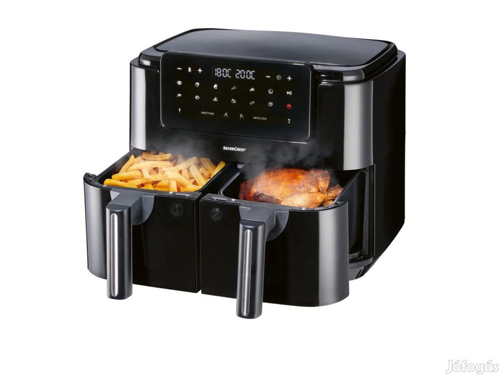 SilverCrest SHLFDD 2400 A1 XXXL dupla, kétzónás, kétkosaras Air Fryer