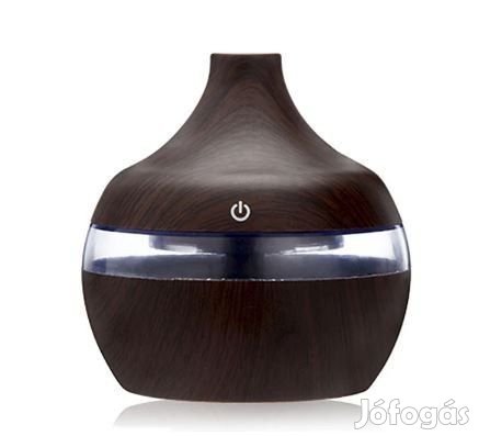 SilverHome Bubble Mini Humidifer párásító 7LED Színes - fa hatású (KP