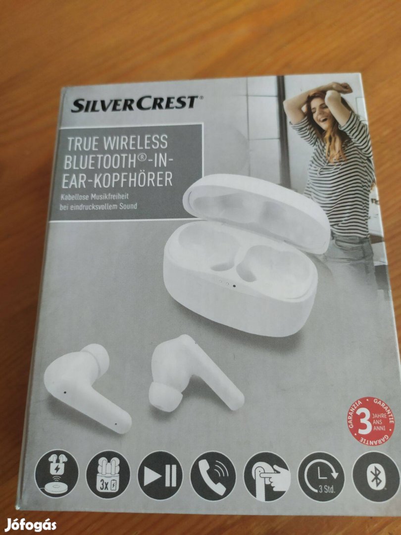 Silver Crest Bluetooth fülhallgató új, bontatlan, garanciális