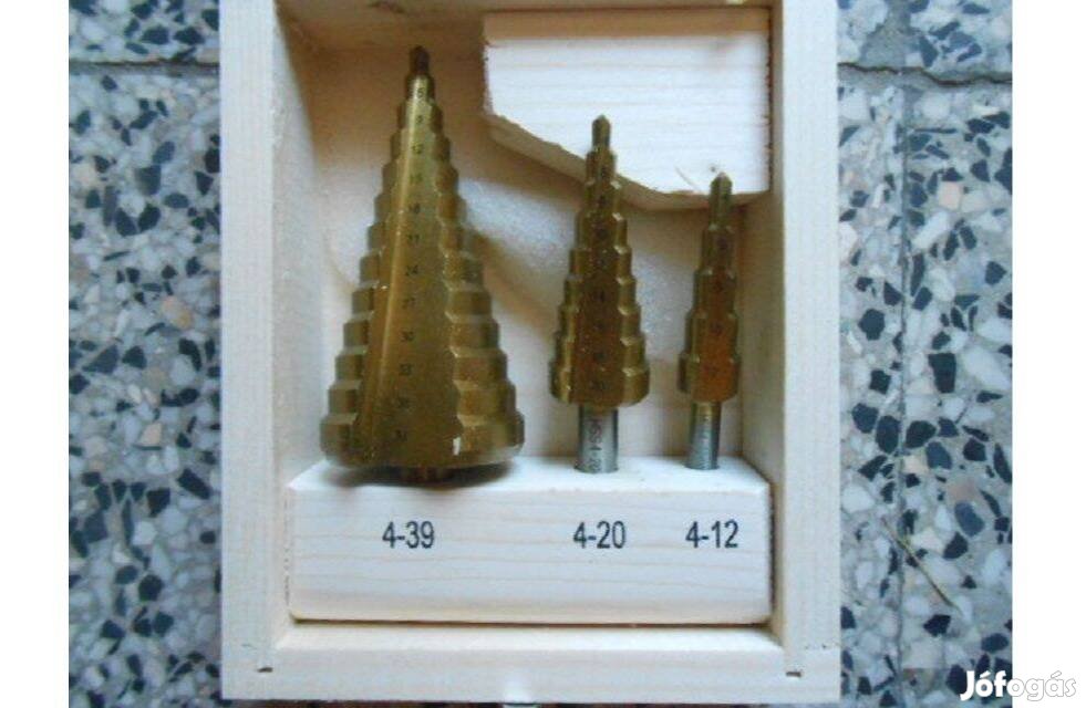 Silver S0321 Lépcsős fúró karácsonyfa fúró 3db-os szett