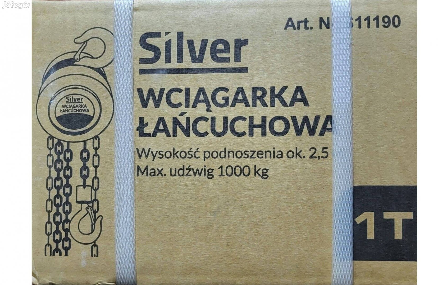 Silver S11190 kézi láncos emelő csörlő 1 tonna /2,5m
