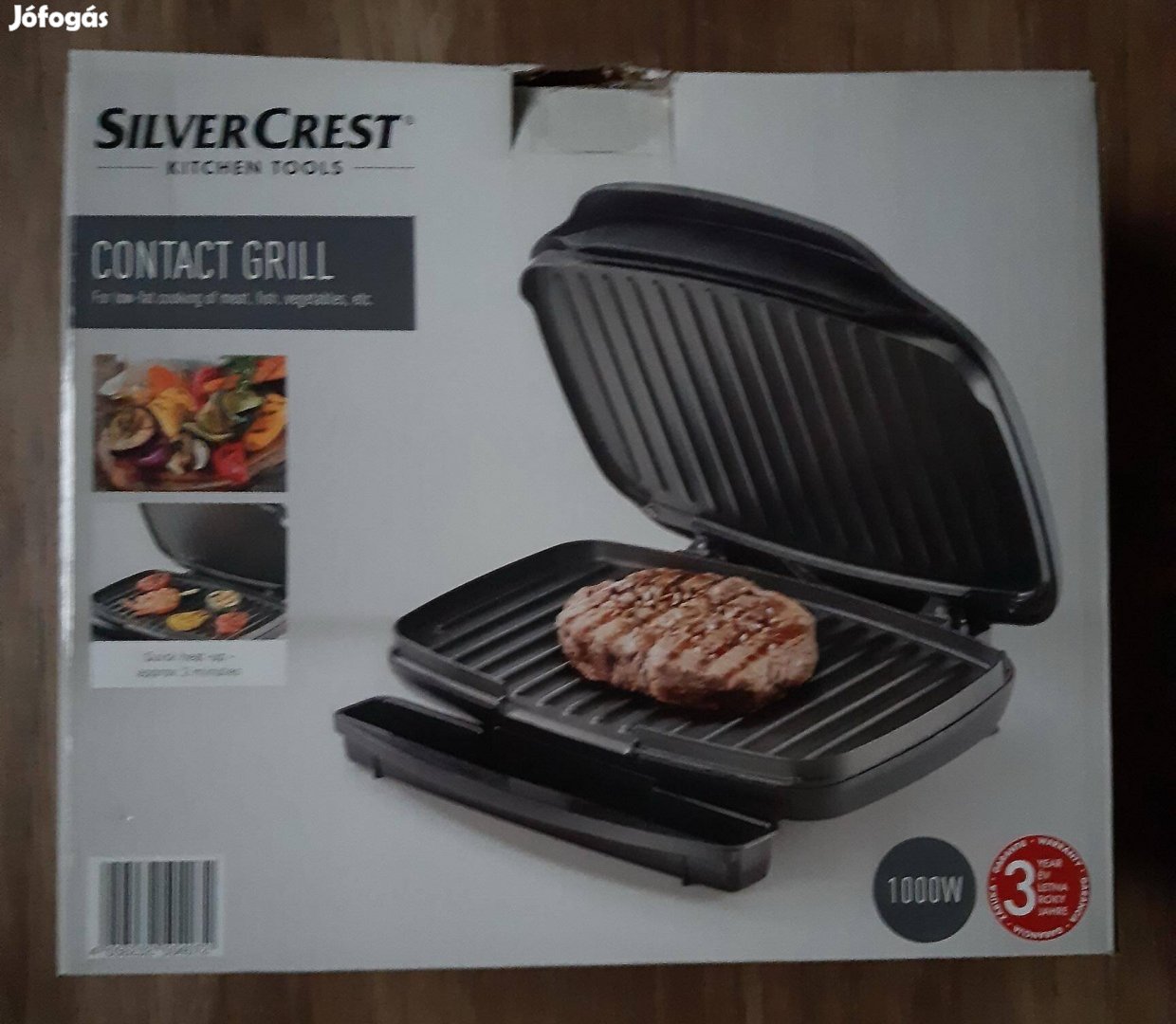 Silvercrest SKG 1000 B2 elektromos kontakt grill (új)