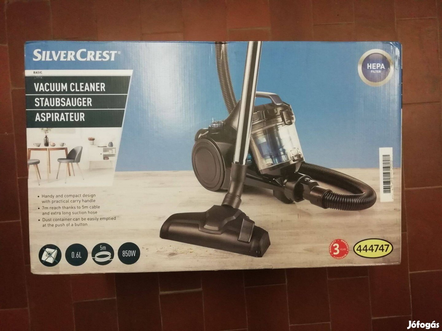 Silvercrest (Lidl) porzsák nélküli porszívó (új)