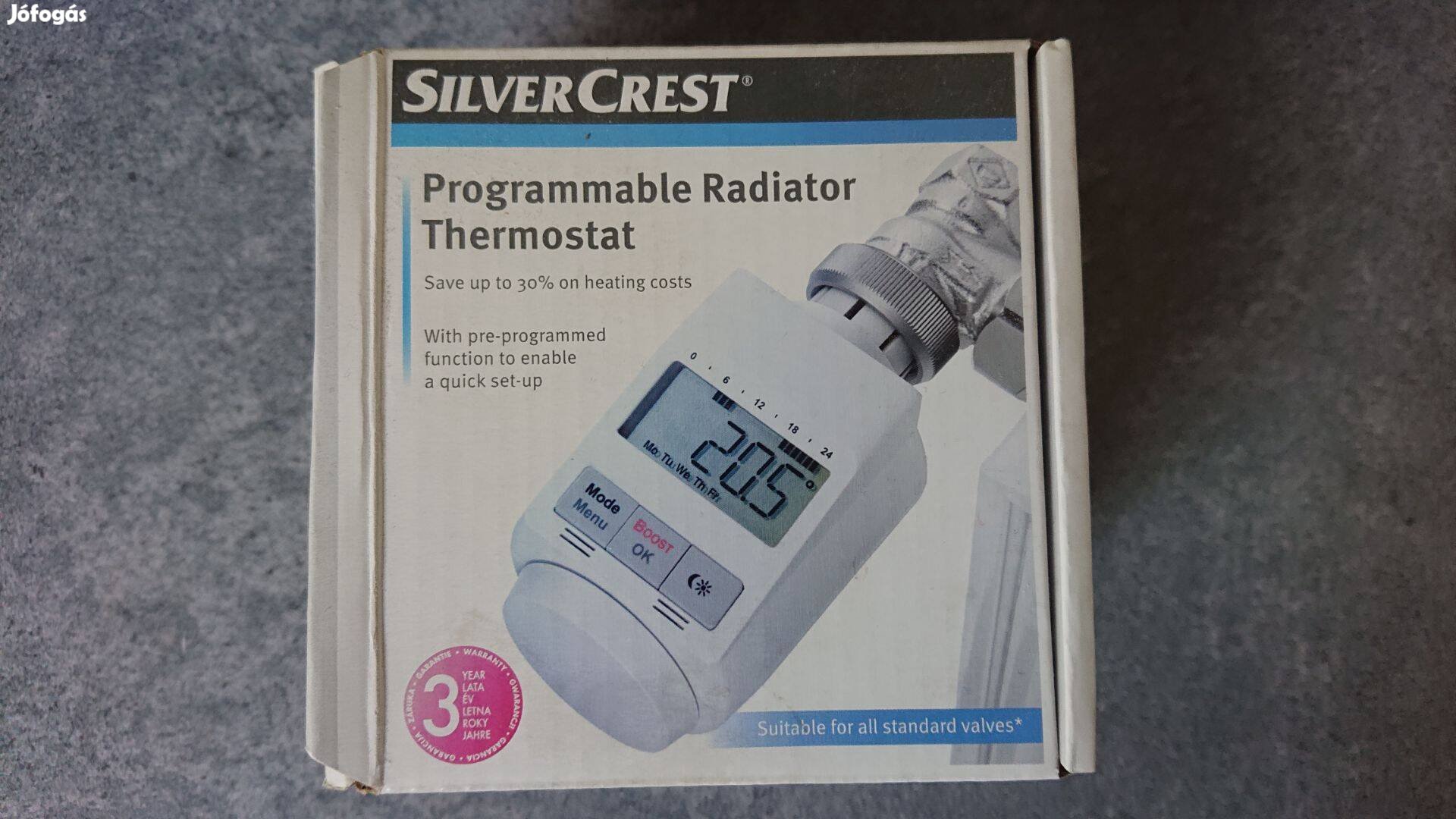 Silvercrest programozható radiátor termosztát IAN 75138 típus