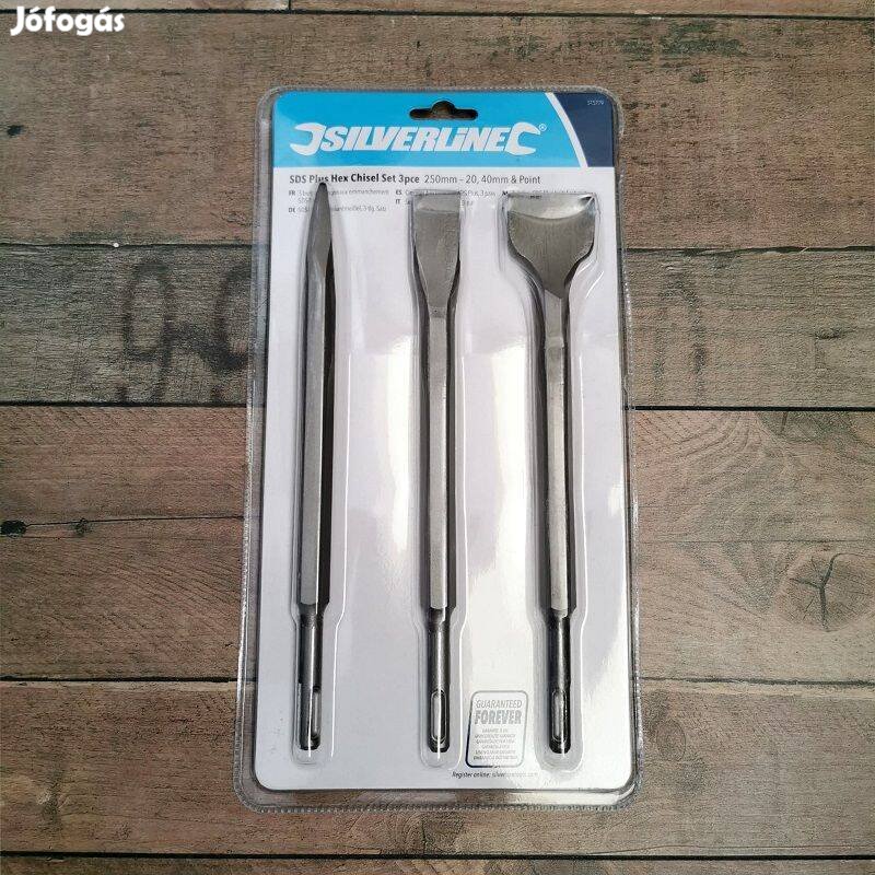 Silverline SDS Plus Hex 3 darabos vésőszár készlet (515779)
