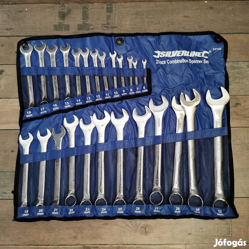 Silverline Tools SP100 csillag-villás kulcs készlet, 25db, 6-32mm