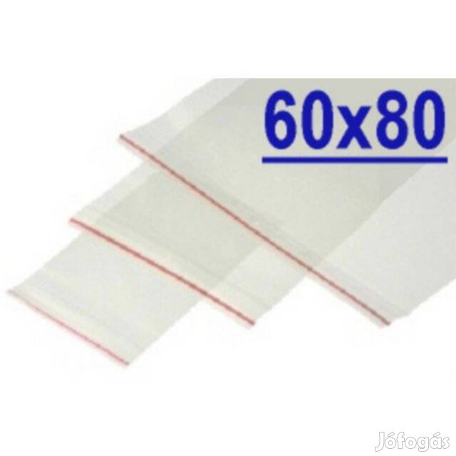 Simítózáras PE tasak, 60x80mm, 100db _w_