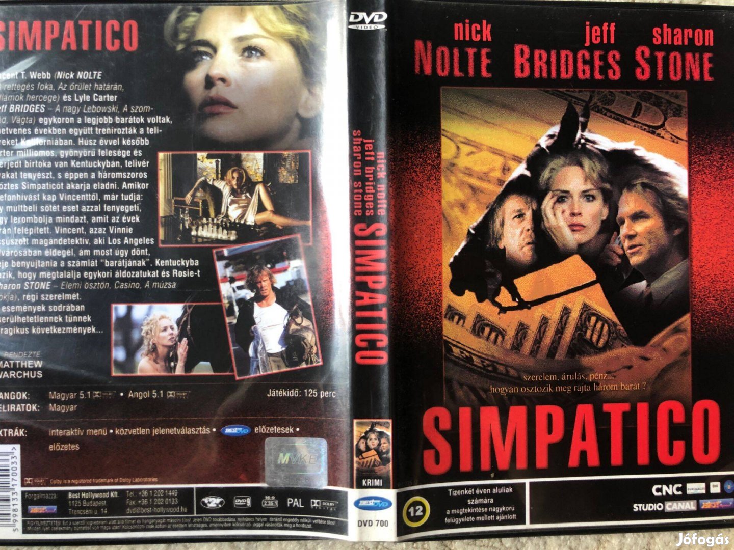 Simpatico (karcmentes, Sharon Stone, Bestdvd kiadás) DVD