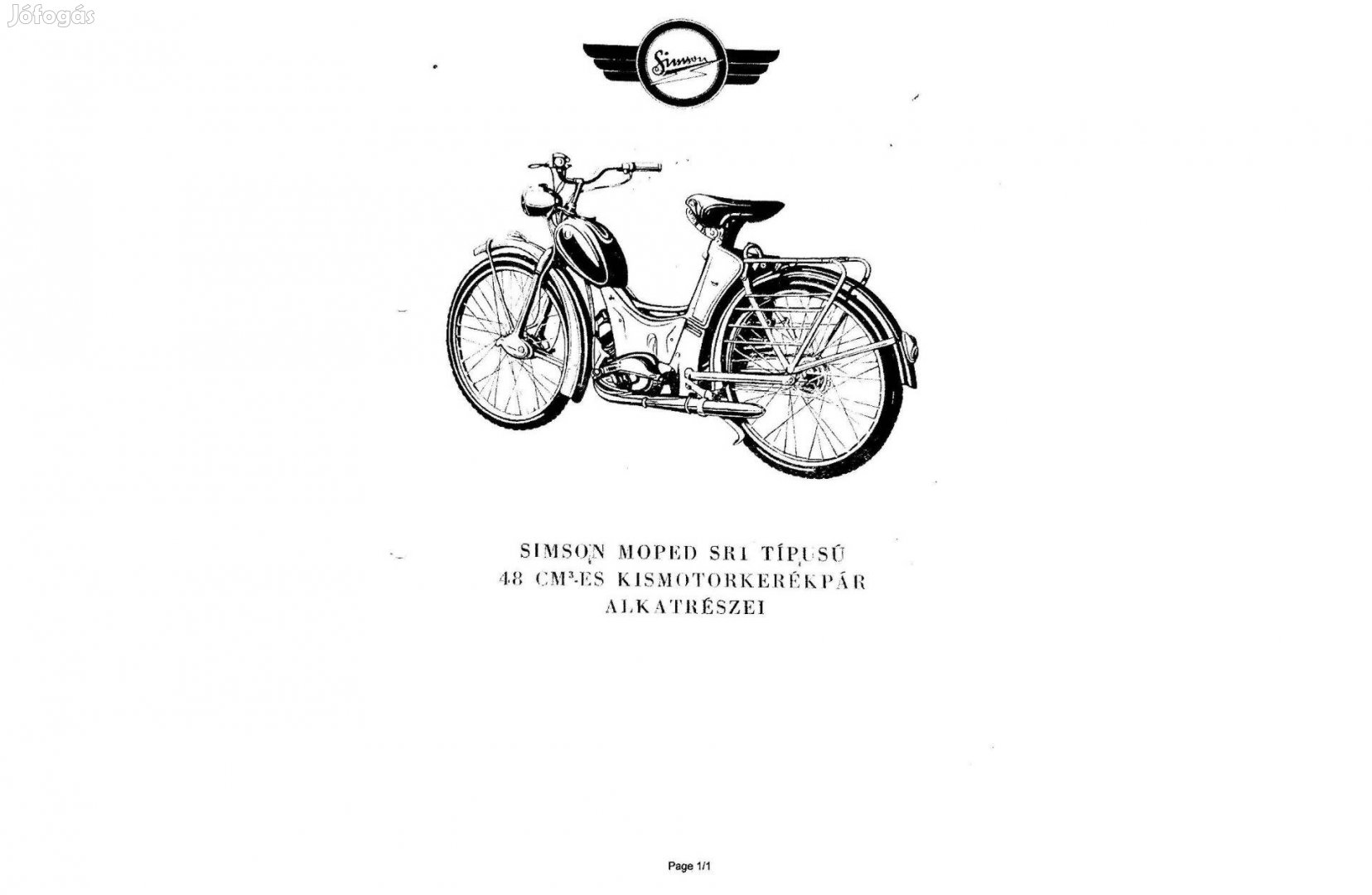 Simson SR 1 alkatrész katalógus ( Magyar )(5.)