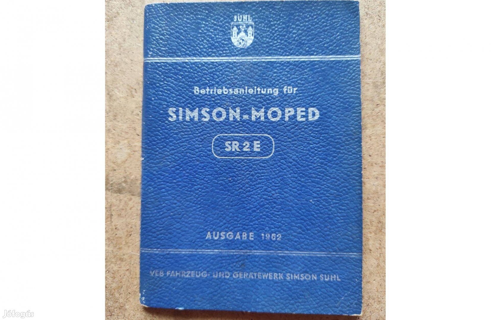 Simson SR 2 E kezelési utasítás 1962