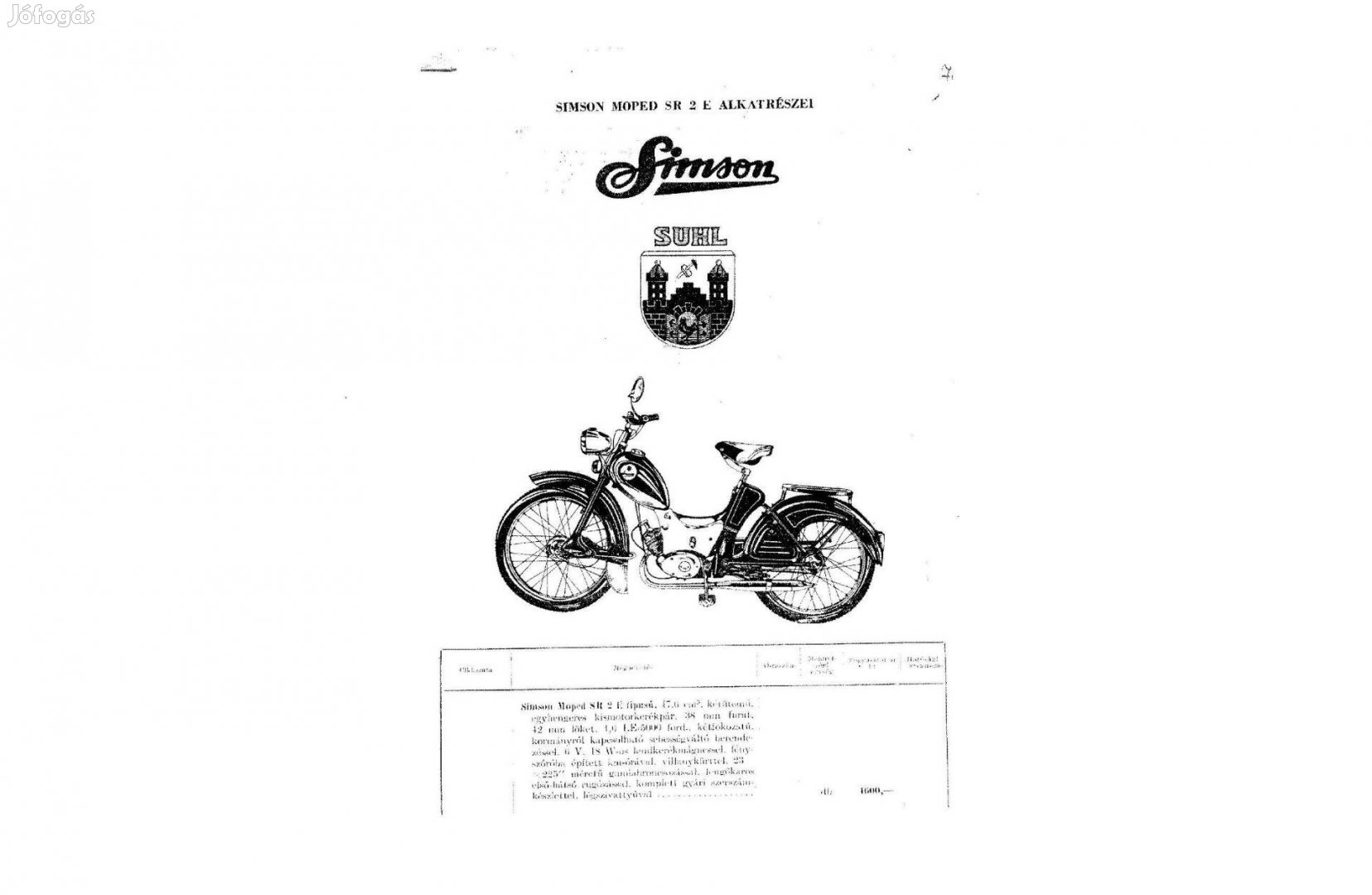 Simson SR 2 alkatrész katalógus ( Magyar )(6.)
