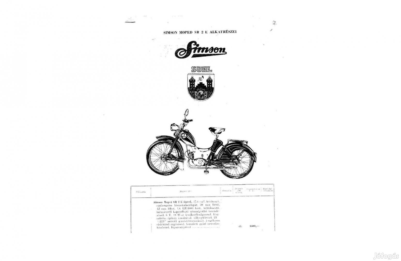 Simson SR 2 alkatrész katalógus ( Magyar )(6.)