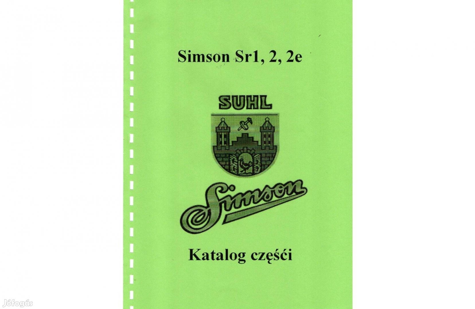 Simson Sr1, 2, 2e alkatrész katalógus (Lengyel )