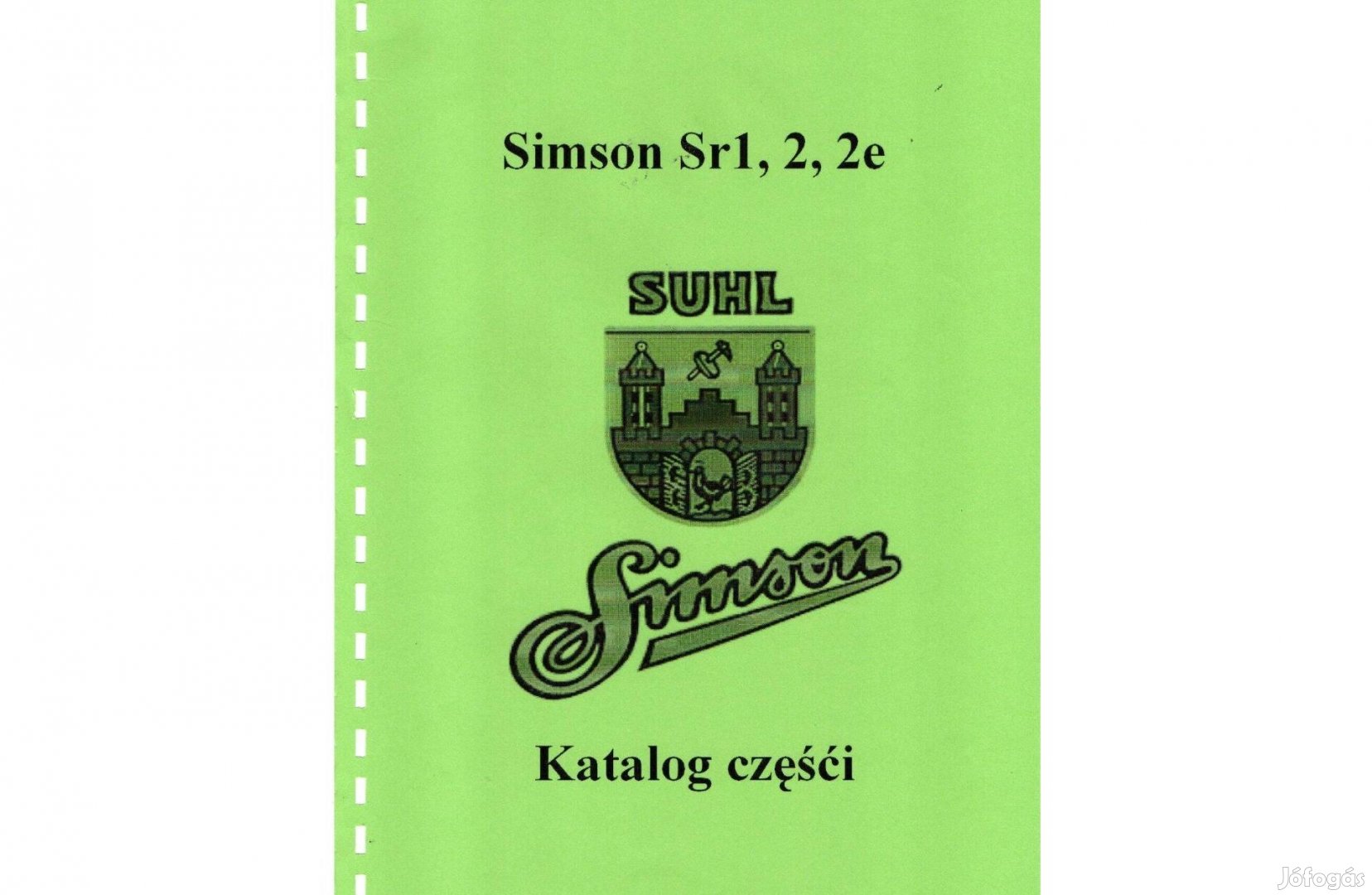 Simson Sr1, 2, 2e alkatrész katalógus (Lengyel )