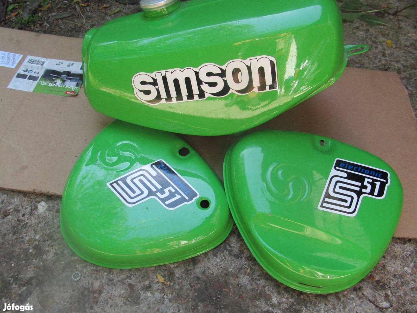 Simson enduró tankszett, szép festéssel eladó, DDR tankszett