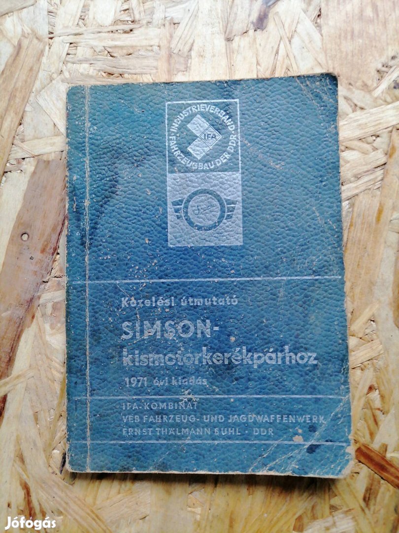 Simson gépkönyv eladó
