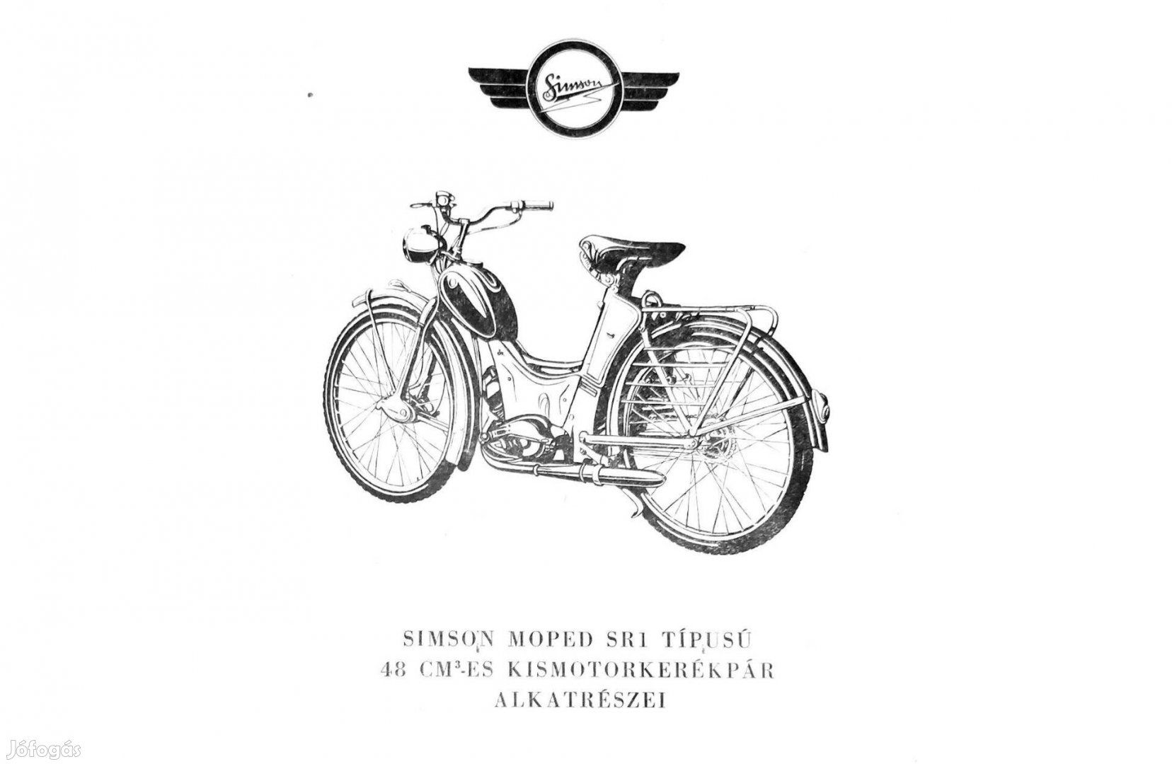 Simson moped SR1 tip. alkatrész katalógus