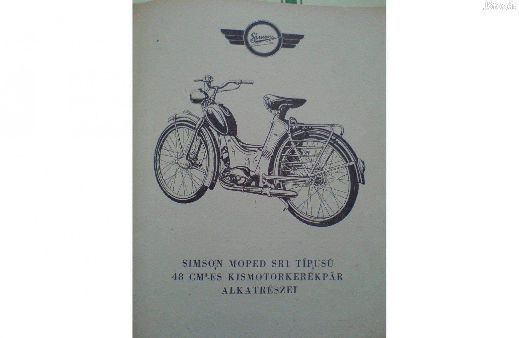 Simson moped SR1 tip. alkatrész katalógus
