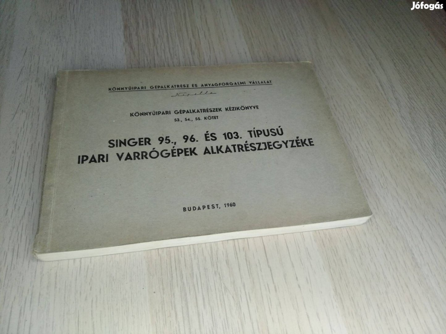 Singer 95-96-103 Ipari varrógépek alkatrészjegyzéke 1960