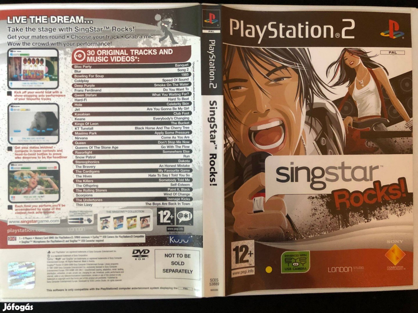 Singstar Rocks PS2 Playstation 2 (karcmentes, kiskönyvvel)