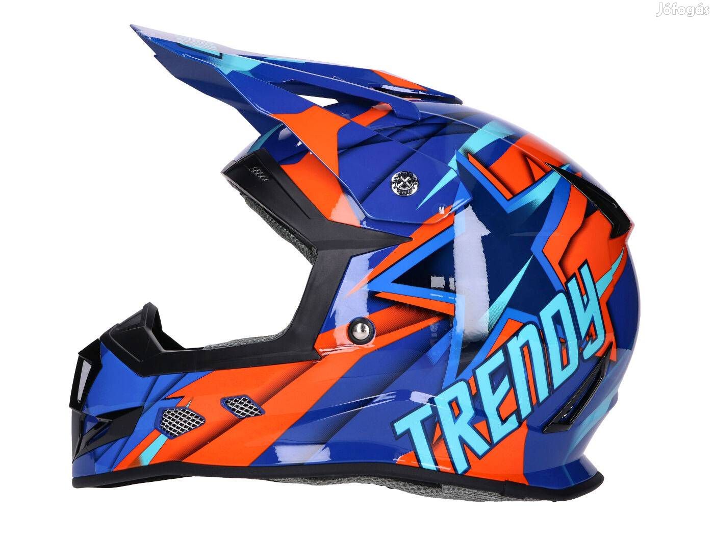 Sisak Motocross Trendy T-902 Dreamstar kék / narancssárga - S méret (5