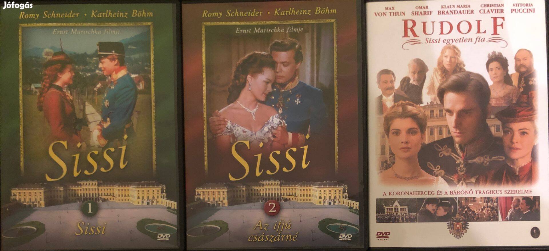 Sissi 1-2. + Rudolf Sissi egyetlen fia DVD (3db dvd, karcmentes)