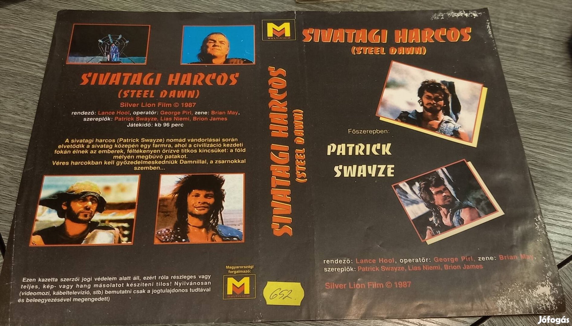 Sivatagi harcos - akció vhs - Patrick Swayze