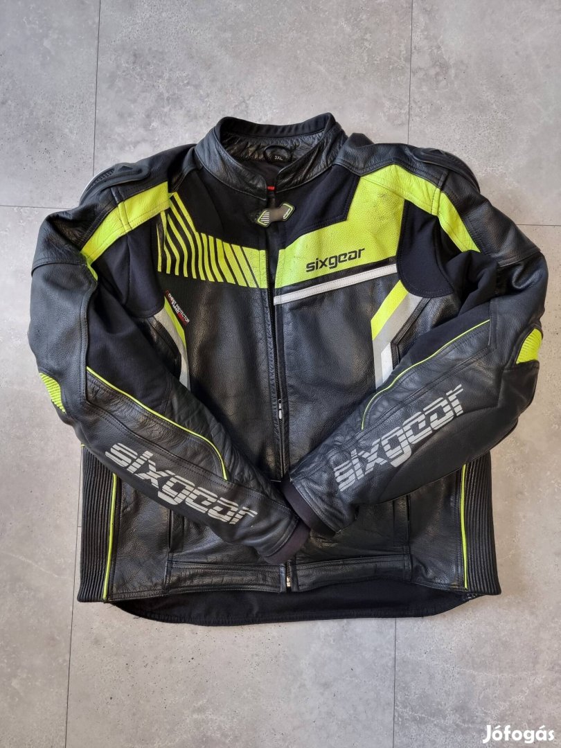 Sixgear motoros kabát 3XL bőr + béles