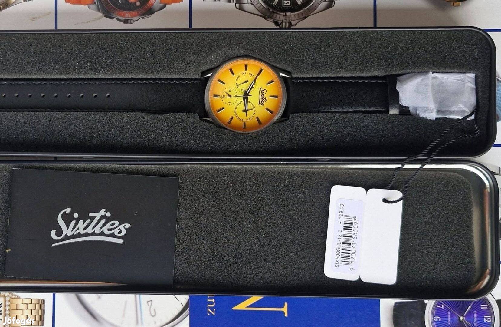Sixties Watch új fóliás óra fémdoboz,elegáns és bulis