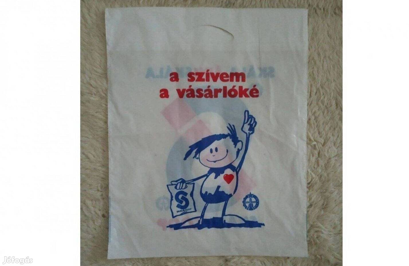 Skála Kópé retro, új szatyor, a szívem a vásárlóké felirat.80'as évek