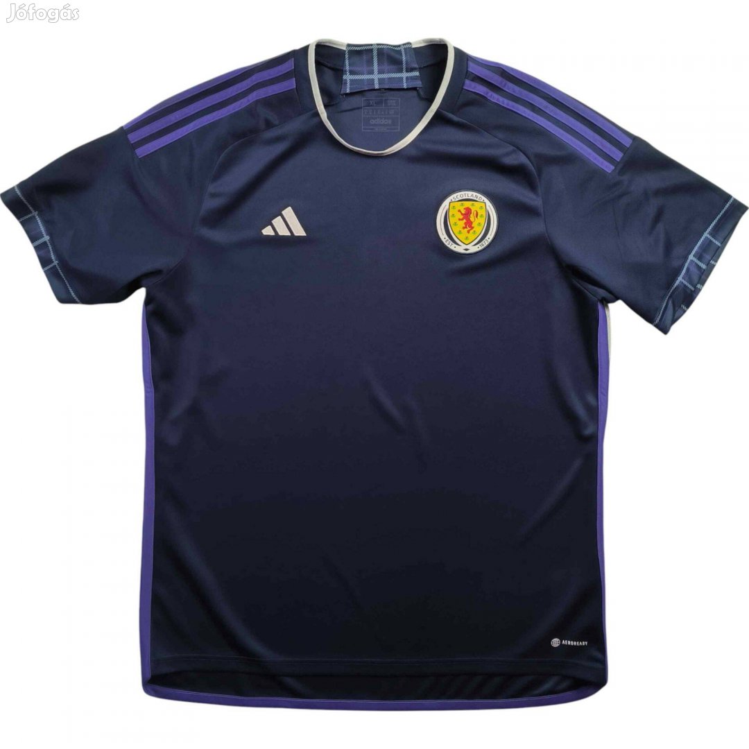 Skócia Skót válogatott 2022-23 Adidas hazai foci mez XL-es