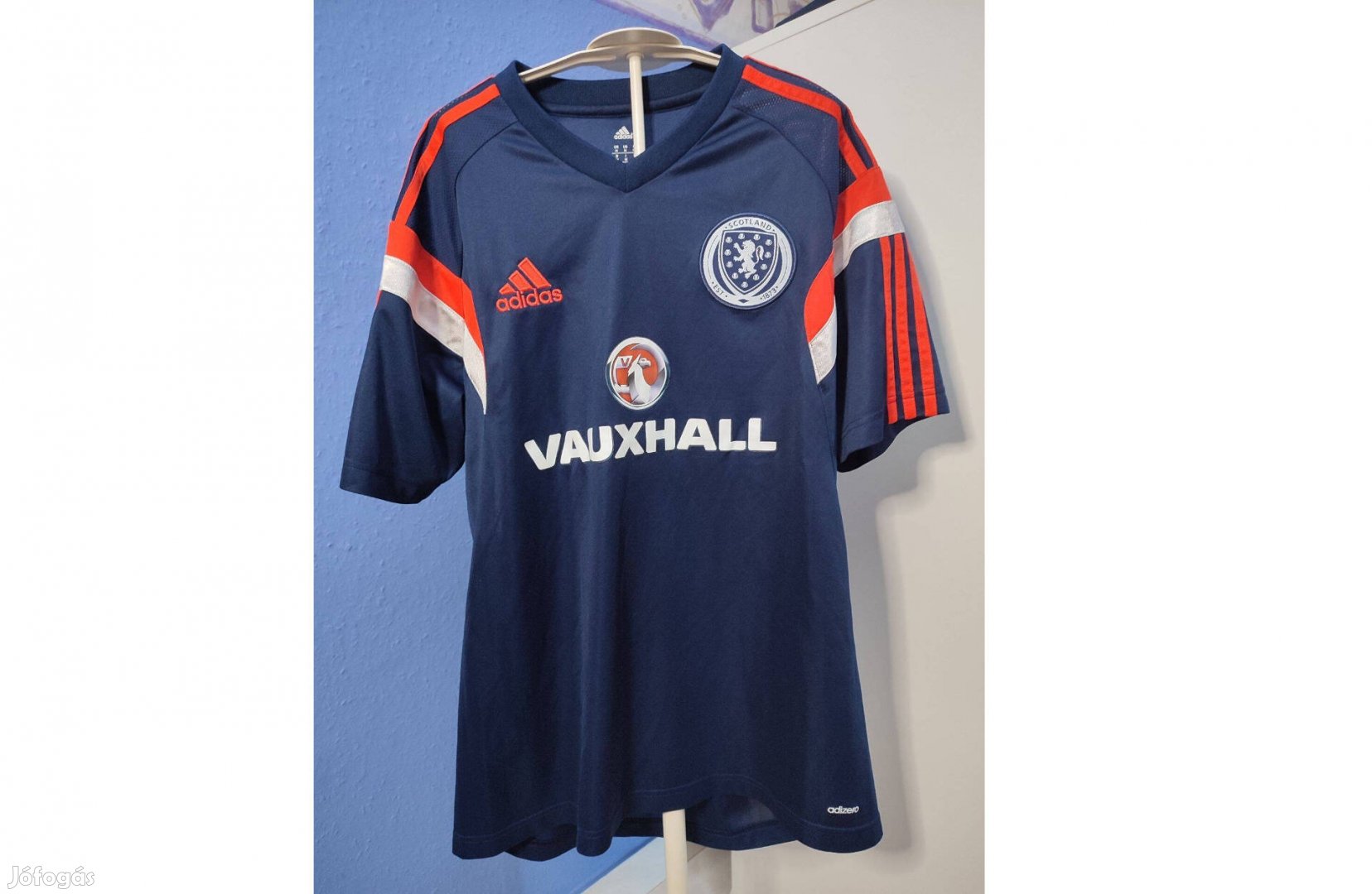 Skócia kék eredeti adidas 2013-as edző mez (M)